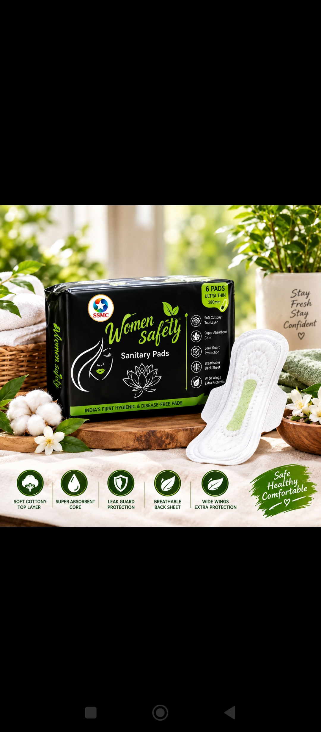 Women safety sanitary pads
